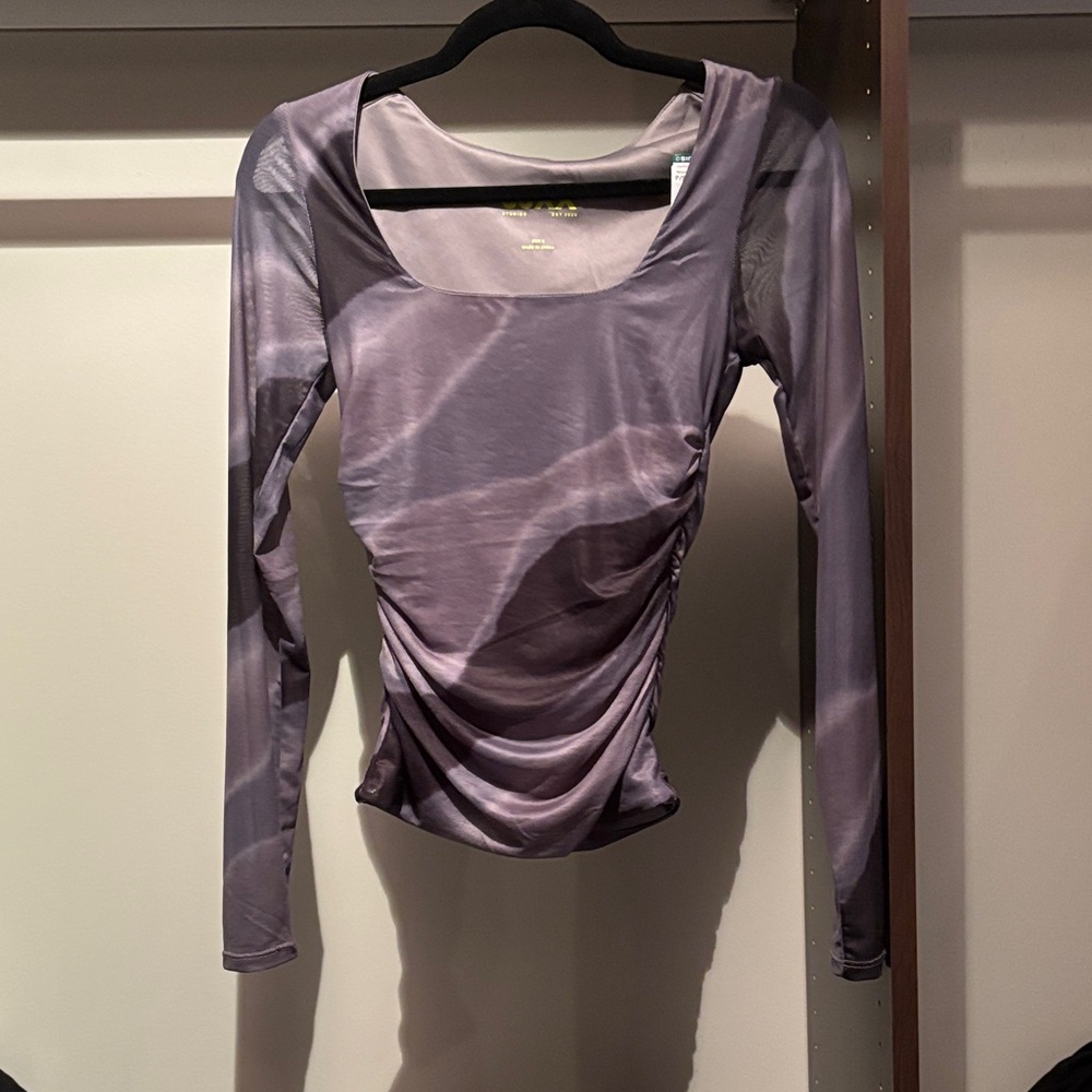 Simons Lavender Ruched Bodysuit